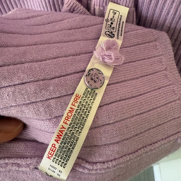 Daily Practice **PURPLE** by Anthropologie Bell-Sleeve Sweater Mini Dress - Picture 11 of 13